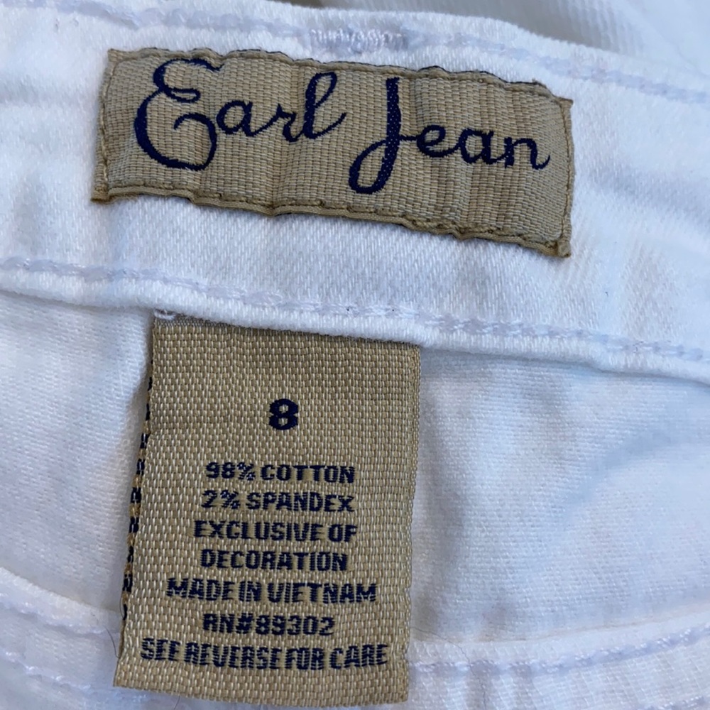 Earl Jean White Cropped jeans 8 - Picture 2 of 11